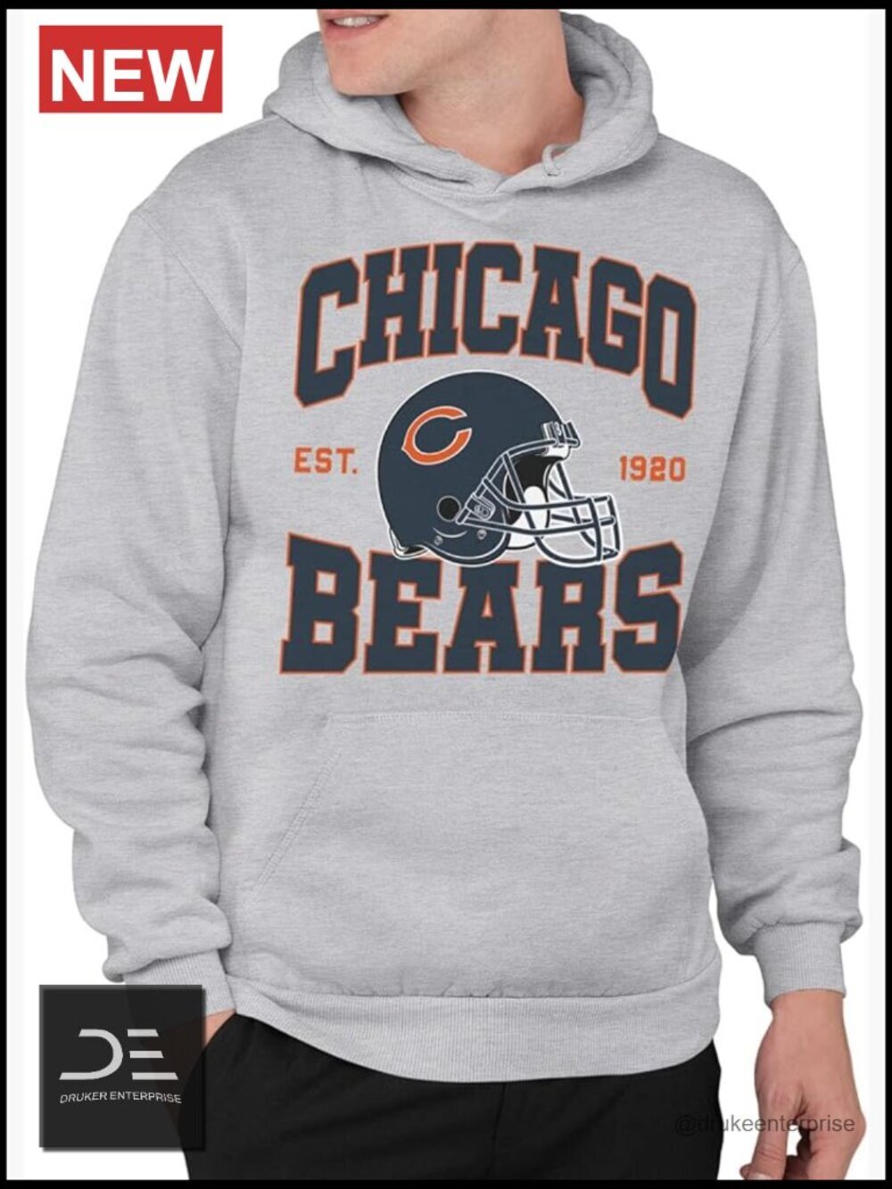 NFL Unisex Pullover Hoodie with Team Helmet Graphic